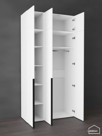 Шкаф с антресолью 1200 мм Linnea MHR-3A-1 2450х1200х510 (Белый-М 11.1.2) в Краснотурьинске - krasnoturinsk.mebel-e96.ru