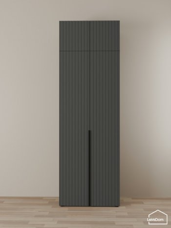 Шкаф с антресолью 800 мм Linnea MHR-2A-1 2450х800х510 (Графит-М 11.1.25) в Краснотурьинске - krasnoturinsk.mebel-e96.ru