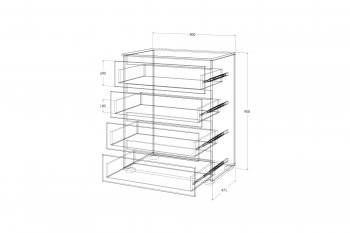 Комод Лиана графит (Зарон) в Краснотурьинске - krasnoturinsk.mebel-e96.ru