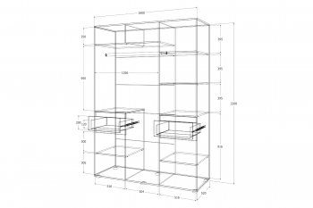 Шкаф 1600 мм Лиана графит (Зарон) в Краснотурьинске - krasnoturinsk.mebel-e96.ru