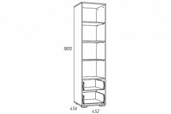 Стеллаж Лилу НМ 041.03 (Silva) в Краснотурьинске - krasnoturinsk.mebel-e96.ru