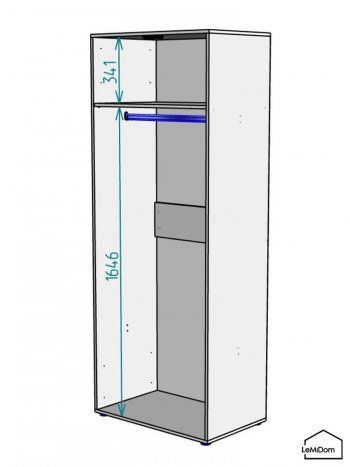 Шкаф Linnea MHR-2 2050х800х510 (Графит-М 11.1.25) в Краснотурьинске - krasnoturinsk.mebel-e96.ru