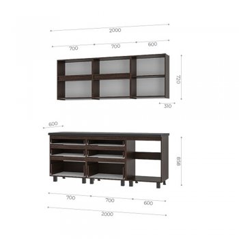 Кухонный гарнитур Лофт 2000 мм (БТС) в Краснотурьинске - krasnoturinsk.mebel-e96.ru