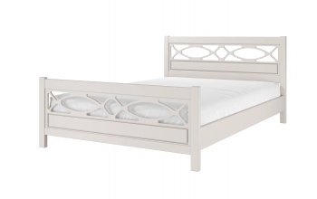 Кровать из массива Лоренса льняной (БМ) в Краснотурьинске - krasnoturinsk.mebel-e96.ru