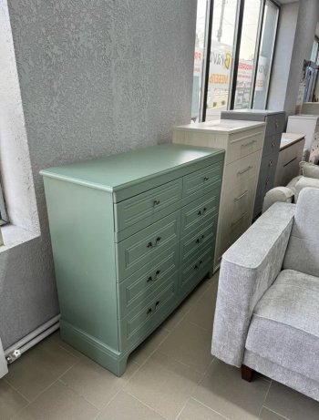 Комод 8 ящиков Лорето, зеленый самшит (БМ) в Краснотурьинске - krasnoturinsk.mebel-e96.ru
