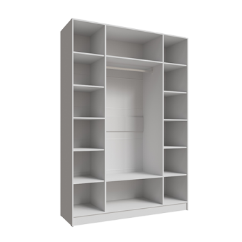 Шкаф Мадрид 1600 мм с зеркалом белый (Текс) в Краснотурьинске - krasnoturinsk.mebel-e96.ru