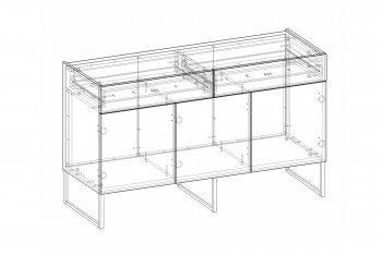 Комодино Марсель белый (Кураж) в Краснотурьинске - krasnoturinsk.mebel-e96.ru