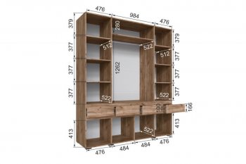 Шкаф 2000 мм Мерида крафт табачный/белый (Микон) в Краснотурьинске - krasnoturinsk.mebel-e96.ru