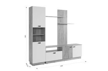 Стенка Моди К1 (Мебельсон) в Краснотурьинске - krasnoturinsk.mebel-e96.ru