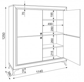 Комод распашной Саванна М24 (Риннер) в Краснотурьинске - krasnoturinsk.mebel-e96.ru