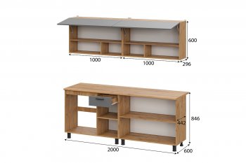 Кухонный гарнитур Монако 2000 мм графит (СВ) в Краснотурьинске - krasnoturinsk.mebel-e96.ru