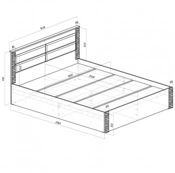Кровать двуспальная Монако КР-16 кашемир (БТС) в Краснотурьинске - krasnoturinsk.mebel-e96.ru
