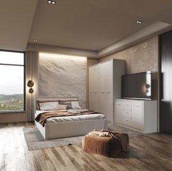 Спальный гарнитур Монако Кашемир (модульный) (БТС) в Краснотурьинске - krasnoturinsk.mebel-e96.ru