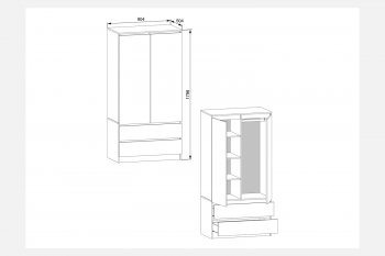 Шкаф 900 мм с антресолью Мори (ДСВ) в Краснотурьинске - krasnoturinsk.mebel-e96.ru