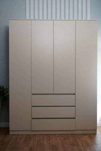 Шкаф распашной Мори 1600 мм сатин (ДСВ) в Краснотурьинске - krasnoturinsk.mebel-e96.ru