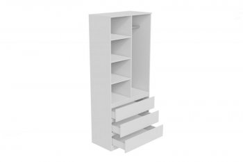 Шкаф 900 мм Мори 900.2 белый высота 2100 мм (ДСВ) в Краснотурьинске - krasnoturinsk.mebel-e96.ru