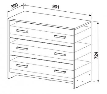 Комод МСП-1 анкор (СВ) в Краснотурьинске - krasnoturinsk.mebel-e96.ru