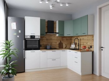 Угловой кухонный гарнитур Муссон 2400*1600 мм Sanvut в Краснотурьинске - krasnoturinsk.mebel-e96.ru