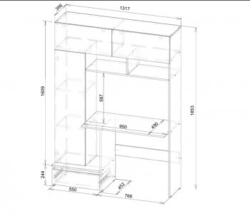 Стол компьютерный Некст-1 + Шкаф (СВ) в Краснотурьинске - krasnoturinsk.mebel-e96.ru