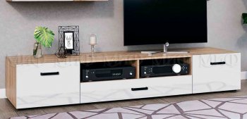 Тумба ТВ Нэнси NEW (2дв.+1ящ.) в Краснотурьинске - krasnoturinsk.mebel-e96.ru