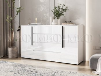 Комод 2 двери 4 ящика (1600) Норд, белый (Миф) в Краснотурьинске - krasnoturinsk.mebel-e96.ru