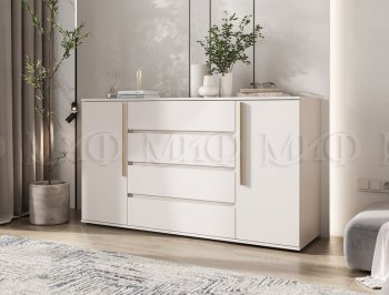 Комод 2 двери 4 ящика (1600) Норд, кашемир (Миф) в Краснотурьинске - krasnoturinsk.mebel-e96.ru