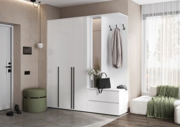 Прихожая Норд+Шкаф 1200, белый (Миф) в Краснотурьинске - krasnoturinsk.mebel-e96.ru