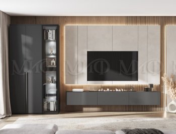 Стенка Норд графит (Миф) в Краснотурьинске - krasnoturinsk.mebel-e96.ru
