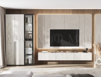 Стенка Норд крафт белый (Миф) в Краснотурьинске - krasnoturinsk.mebel-e96.ru