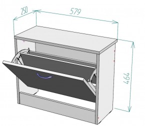 Обувница W1 (ДМ) в Краснотурьинске - krasnoturinsk.mebel-e96.ru