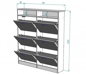 Обувница W17 (Белый) в Краснотурьинске - krasnoturinsk.mebel-e96.ru