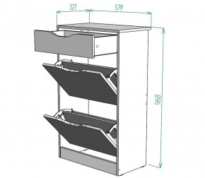 Обувница W22 (Белый) в Краснотурьинске - krasnoturinsk.mebel-e96.ru