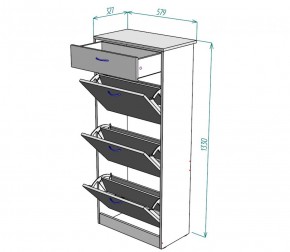 Обувница W23 (Белый) в Краснотурьинске - krasnoturinsk.mebel-e96.ru