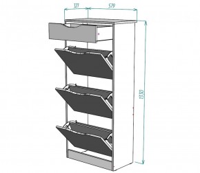 Обувница W24 (Белый) в Краснотурьинске - krasnoturinsk.mebel-e96.ru