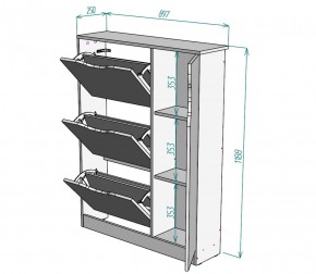 Обувница W40 (Белый) в Краснотурьинске - krasnoturinsk.mebel-e96.ru