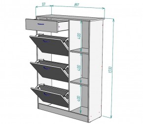 Обувница W41 (Белый) в Краснотурьинске - krasnoturinsk.mebel-e96.ru