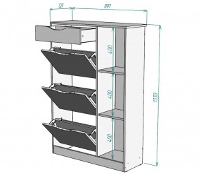 Обувница W42 (ДМ) в Краснотурьинске - krasnoturinsk.mebel-e96.ru