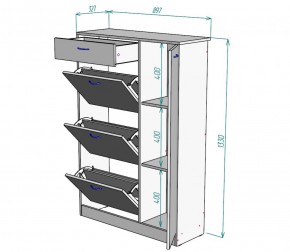 Обувница W43 (ДМ) в Краснотурьинске - krasnoturinsk.mebel-e96.ru