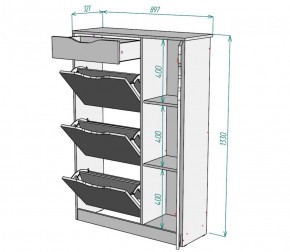 Обувница W44 (Белый) в Краснотурьинске - krasnoturinsk.mebel-e96.ru