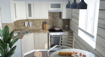 Кухонный гарнитур Ольга оптима 1 1300х2500 мм (Герда) в Краснотурьинске - krasnoturinsk.mebel-e96.ru