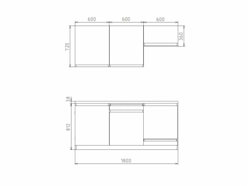 Кухонный гарнитур 1800 мм Ольвия-8 (Росток) в Краснотурьинске - krasnoturinsk.mebel-e96.ru