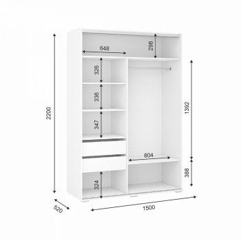 Шкаф-купе 1500 мм Оскар (ИЦ) в Краснотурьинске - krasnoturinsk.mebel-e96.ru