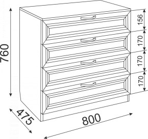 Комод Ости Модуль 06 (Риннер) в Краснотурьинске - krasnoturinsk.mebel-e96.ru