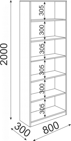 Стеллаж 800 Остин Модуль 08 (Риннер) в Краснотурьинске - krasnoturinsk.mebel-e96.ru