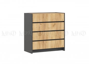 Комод 4ящ. Остин крафт/графит (Миф) в Краснотурьинске - krasnoturinsk.mebel-e96.ru