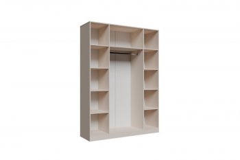 Шкаф 1600 мм Пальма с антресолью, Сатин (ДСВ) в Краснотурьинске - krasnoturinsk.mebel-e96.ru