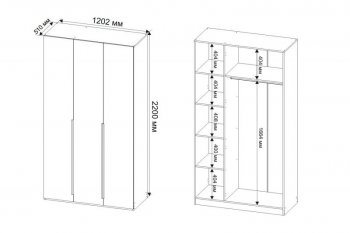 Шкаф 1200 мм Пальма с антресолью, Сатин (ДСВ) в Краснотурьинске - krasnoturinsk.mebel-e96.ru