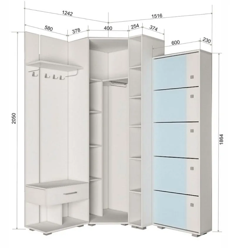 Прихожая Пайн 2 в Краснотурьинске - krasnoturinsk.mebel-e96.ru