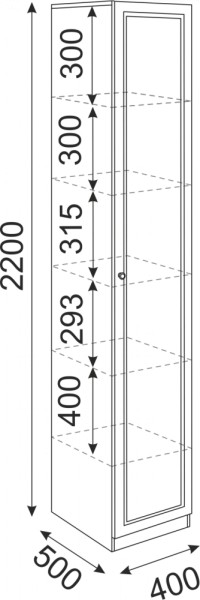 Пенал Беатрис 400 (модуль 4) (Риннер) в Краснотурьинске - krasnoturinsk.mebel-e96.ru