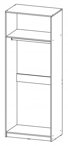 Шкаф 2 ств. 800 мм Бася (ВНК) в Краснотурьинске - krasnoturinsk.mebel-e96.ru